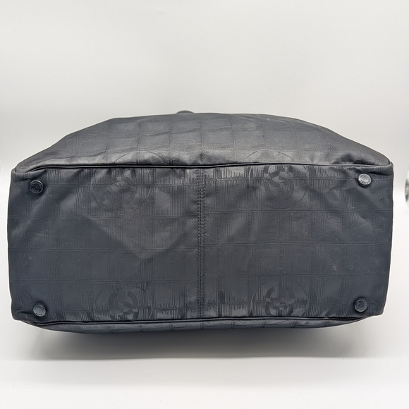 Chanel Travel Line Tote Bag – Black Nylon with Leather Trim - Picture 3 of 7